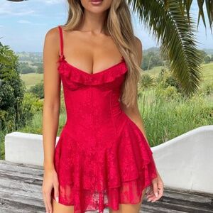 Outcast  DYLAN MINI DRESS RED NWT